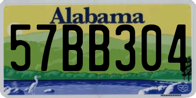 AL license plate 57BB304