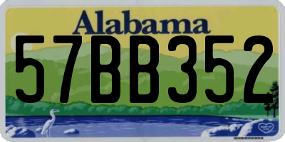 AL license plate 57BB352