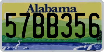 AL license plate 57BB356