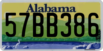 AL license plate 57BB386
