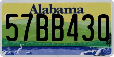 AL license plate 57BB430