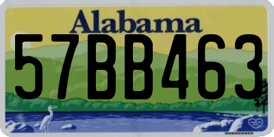 AL license plate 57BB463