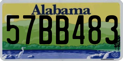 AL license plate 57BB483