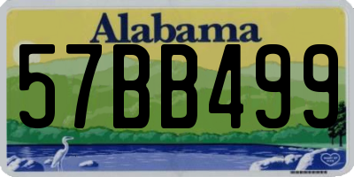 AL license plate 57BB499