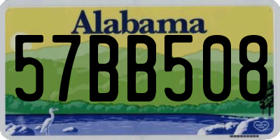 AL license plate 57BB508