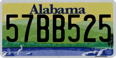 AL license plate 57BB525