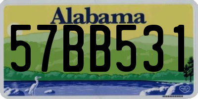 AL license plate 57BB531