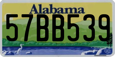 AL license plate 57BB539