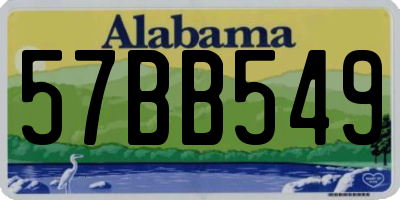 AL license plate 57BB549
