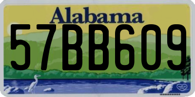 AL license plate 57BB609