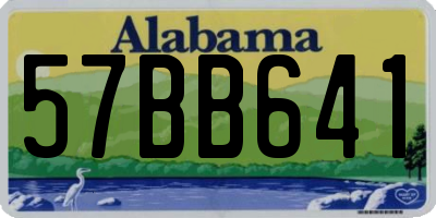 AL license plate 57BB641