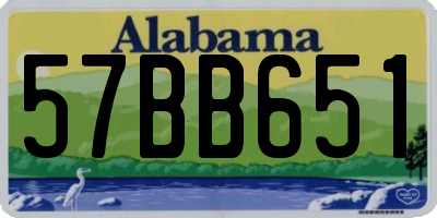 AL license plate 57BB651