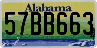 AL license plate 57BB663