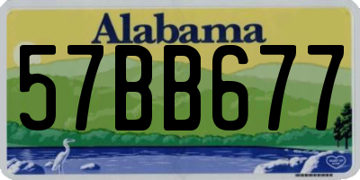 AL license plate 57BB677