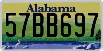 AL license plate 57BB697