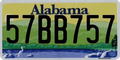 AL license plate 57BB757