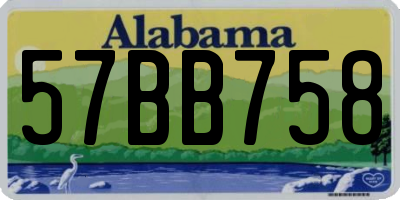 AL license plate 57BB758