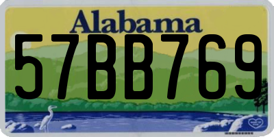 AL license plate 57BB769