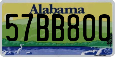 AL license plate 57BB800