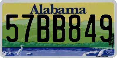 AL license plate 57BB849