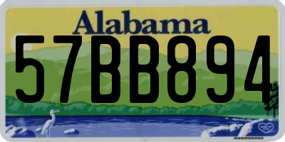 AL license plate 57BB894