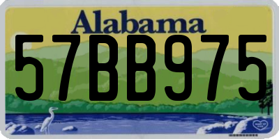 AL license plate 57BB975
