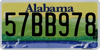 AL license plate 57BB978