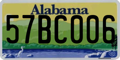 AL license plate 57BC006
