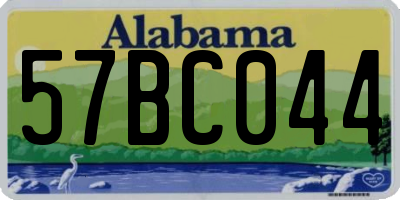 AL license plate 57BC044