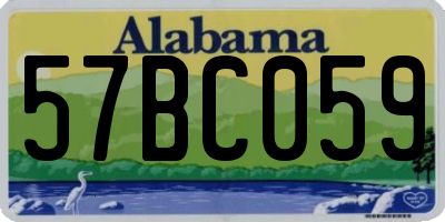 AL license plate 57BC059