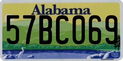 AL license plate 57BC069