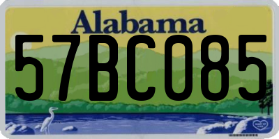AL license plate 57BC085