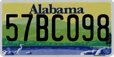 AL license plate 57BC098