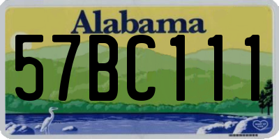 AL license plate 57BC111
