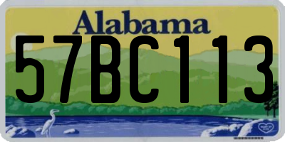 AL license plate 57BC113