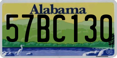 AL license plate 57BC130