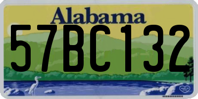 AL license plate 57BC132