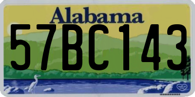 AL license plate 57BC143