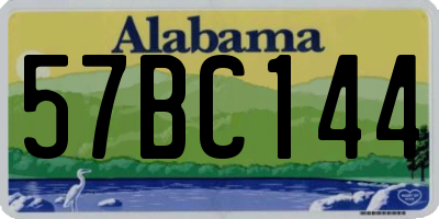 AL license plate 57BC144
