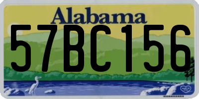 AL license plate 57BC156