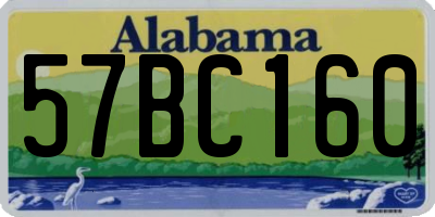 AL license plate 57BC160