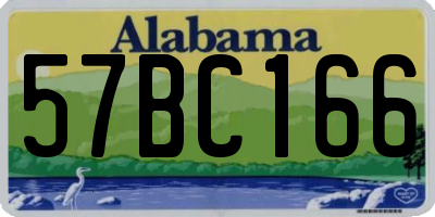 AL license plate 57BC166