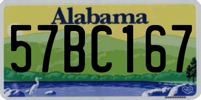 AL license plate 57BC167