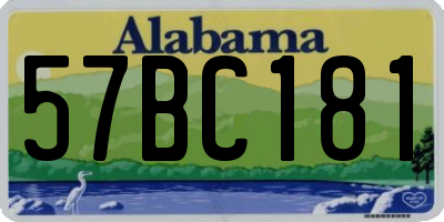 AL license plate 57BC181