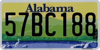 AL license plate 57BC188