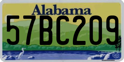 AL license plate 57BC209