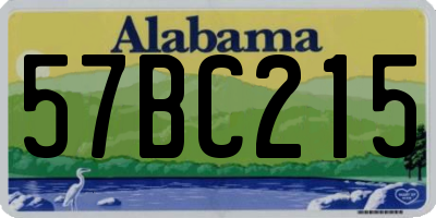 AL license plate 57BC215