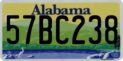 AL license plate 57BC238