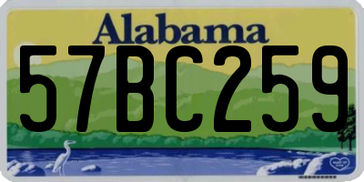 AL license plate 57BC259