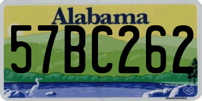 AL license plate 57BC262